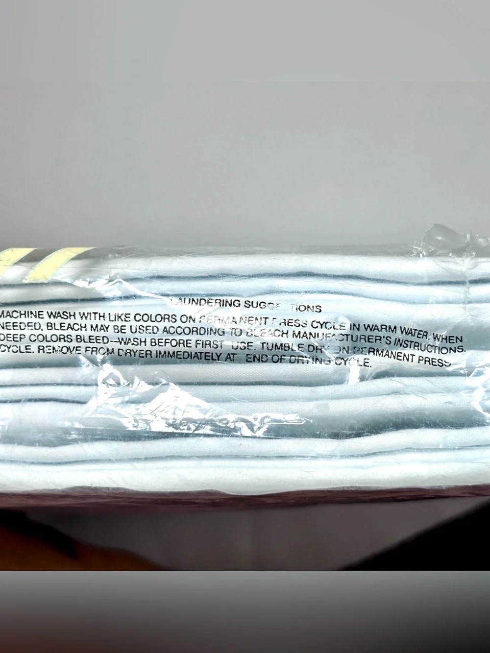 Vintage Cannon White Full Flat Sheet No-Iron Percale Open Package